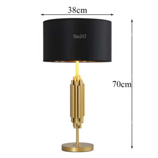 Đèn bàn phòng ngủ chóa vải màu đen BD-2029