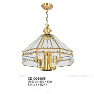 Đèn thả đồng kính ban công CD-D0308/5