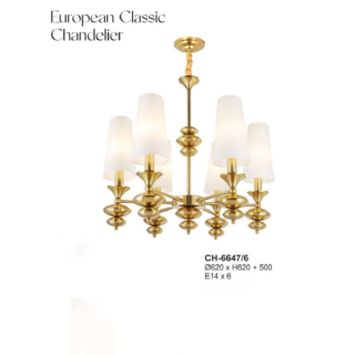 Đèn chùm hợp kim phong cách tân cổ điển CH-6647/6