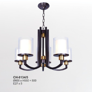 Đèn chùm hợp kim đen phong cách Bắc Âu CH-8134/5