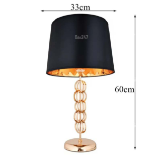 Đèn bàn chóa vải màu đen DB-3239