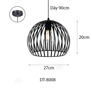 Đèn thả khung sắt Decor DT-8008
