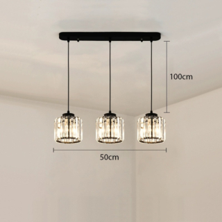 Đèn thả dài pha lê 3 bóng DT-9573/3A-BK