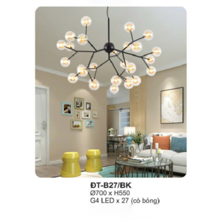 Đèn thả trần hiện đại DT-B27/BK