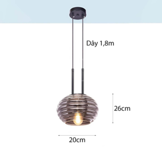 Đèn tổ ong thả trần màu khói tím DT-RH008