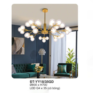 Đèn thả trần hiện đại DT-YY18/35GD