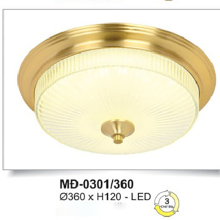 Đèn ốp trần đồng nguyên chất MD-0301/360