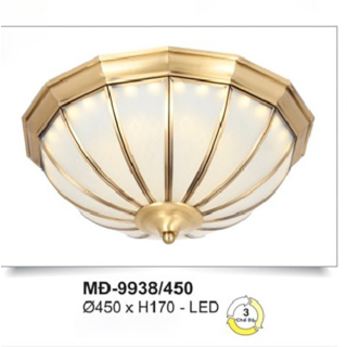 Đèn ốp trần đồng nguyên chất MD-9938/450