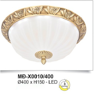 Đèn ốp trần đồng viền họa tiết hoa lá MD-X0010/400