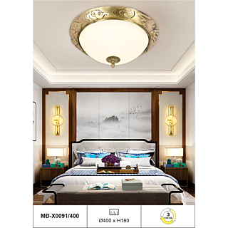 Đèn ốp trần đồng vòm bán nguyệt MD-X0091/400