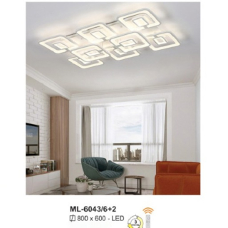 Đèn ốp trần led hiện đại cánh vuông ML-6043/6+2
