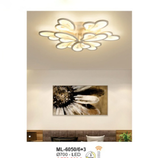 Đèn mâm led ốp trần hiện đại ML-6050/6+3