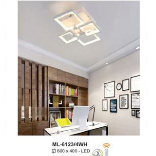 Đèn ốp trần led hiện đại cánh vuông ML-6123/4WH