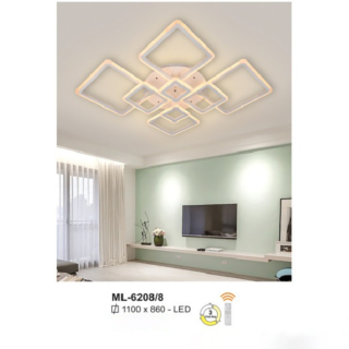 Đèn ốp trần led hiện đại 8 cánh vuông ML-6208/8