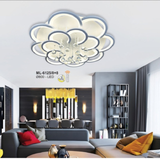 Đèn ốp trần led hiện đại phòng khách chung cư ML-6125/8+8