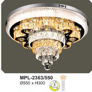 Đèn áp trần pha lê 6 cánh hoa MPL-2363/550