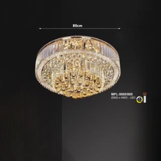 Đèn ốp trần pha lê hình tròn MPL-9869/800