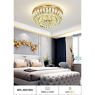 Đèn ốp trần pha lê hình tròn MPL-9897/800