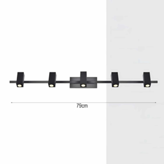 Đèn led vuông soi tranh 5 bóng ST-7951-5BK