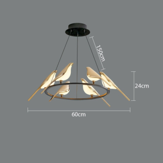 Đèn thả tròn thiết kế hình chim TL-82327/6