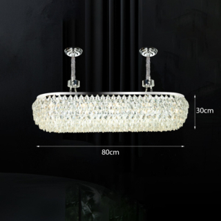 Đèn pha lê dài thân màu chrome TPL-21857/L800