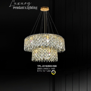 Đèn thả pha lê TPL-2216/800+500