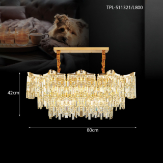 Đèn thả trần pha lê Châu Âu TPL-511321/L800