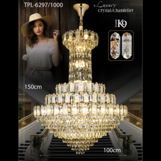 Đèn chùm pha lê cao cấp thả thông tầng TPL-6297/1000