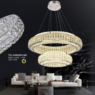 Đèn thả pha lê TPL-6508/800+500