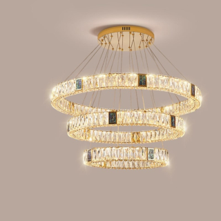 Đèn thả 3 vòng pha lê TPL-81028/6+4+3