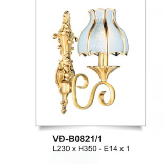 Đèn vách đồng chao kính hình chiếc chuông VD-B0821/1