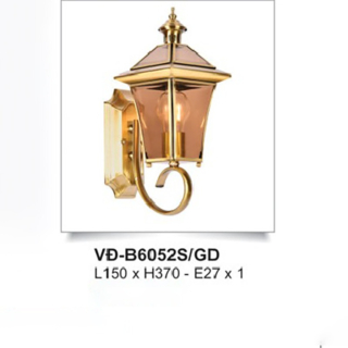 Đèn tường đồng ngoài trời chao kính VD-B6052S/GD