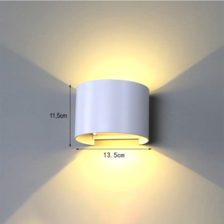 Đèn tường led tròn màu trắng điều chỉnh góc chiếu VL-1108/WH