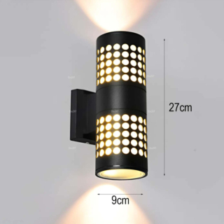 Đèn tường trụ tròn 2 đầu sáng có đục lỗ nhỏ VL-1804/2