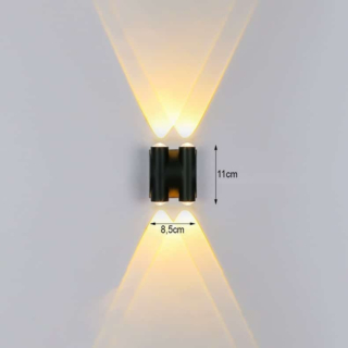 Đèn led hắt tường hiện đại 4 tia VL-8088/4-BK