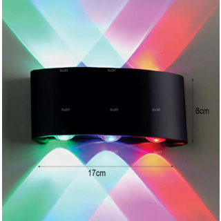 Đèn 6 tia 3 màu hắt tường VL-8332/6BK-RGB