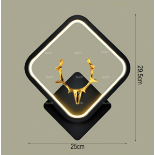 Đèn đầu hươu vàng gắn tường màu đen VL-A32/BK