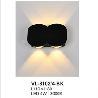 Đèn tường led ngoài trời VL-8101/4-BK