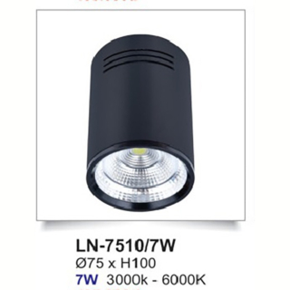 Đèn lon ốp nổi đen LN-7510/7W-ASV
