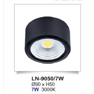 Đèn lon ốp nổi đen LN-9050/7W-ASV