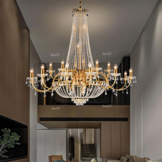 Đèn chùm pha lê thông tầng 18 tay CFL3521/18
