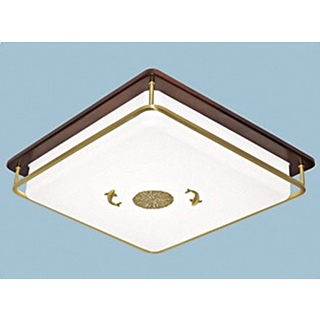 Đèn ốp trần đồng vuông đế gỗ OD3115