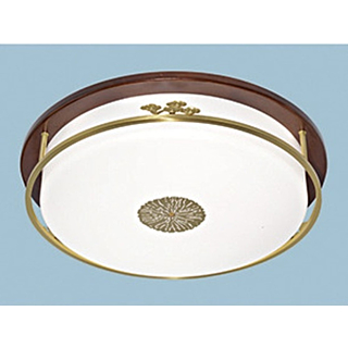Đèn ốp trần đồng tròn đế gỗ OD3118