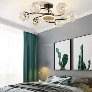 Đèn mâm ốp trần 6 bóng cho phòng ngủ nhỏ CY6530/6