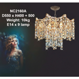 Đèn pha lê K9 thân hợp kim NC2160A