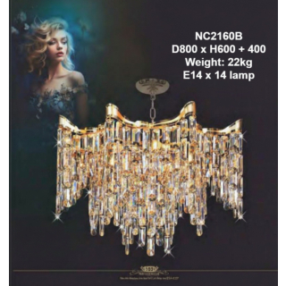 Đèn pha lê K9 thân hợp kim NC2160B