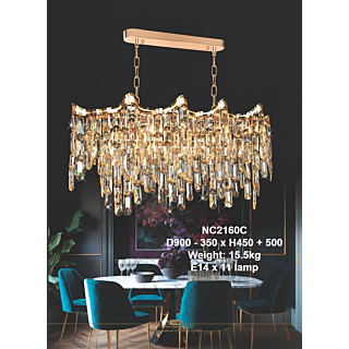 Đèn pha lê K9 thân hợp kim NC2160C