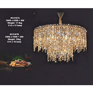 Đèn pha lê K9 thân hợp kim NC2167B