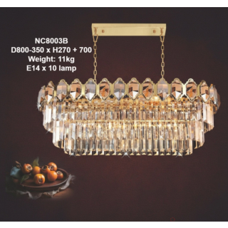 Đèn pha lê K9 thân hợp kim NC8003B