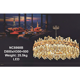 Đèn pha lê K9 thân hợp kim NC8868B